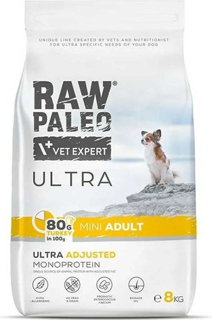 Alimentation Chien Miniature Adulte Dinde VEE RAW PALEO Sac de 8 kg