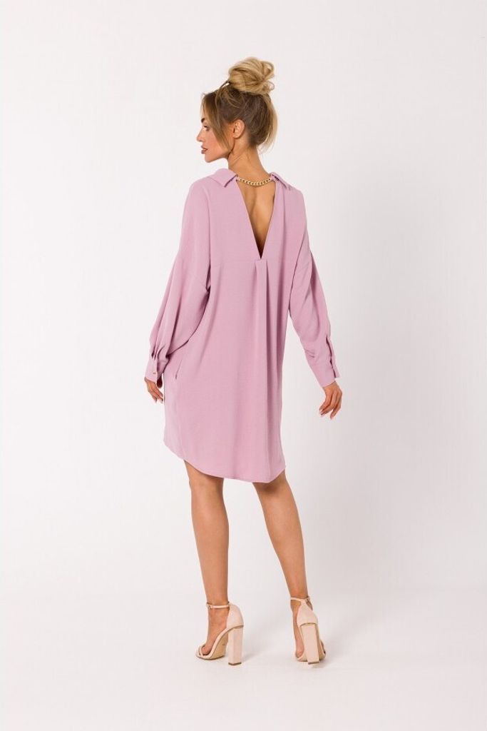 Made of Emotion Hemdblusenkleid für Frauen Pesheen M740 krepp rosa L