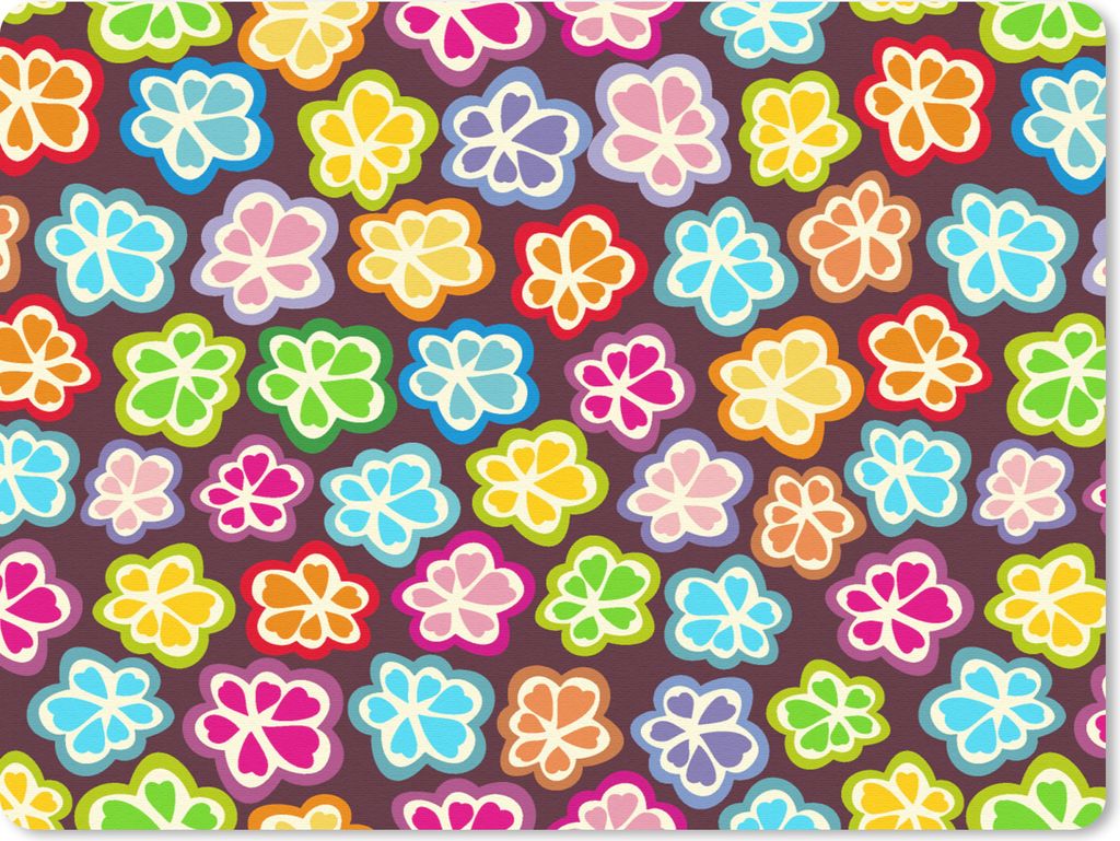 MuchoWow Mauspad Mousepad Mädchen - Blume - Schnittmuster - Mädchen - Kinder - Kinder 40x30 cm - Mousepads - Maus Mat - Pad - Mausunterlage - A...