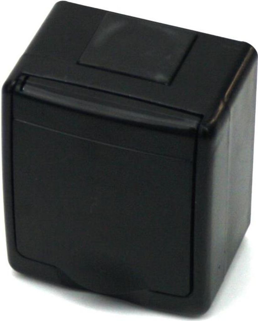Aufputz Steckdose 1-fach Dose Feuchtraum IP44 schwarz serie Produktbild 