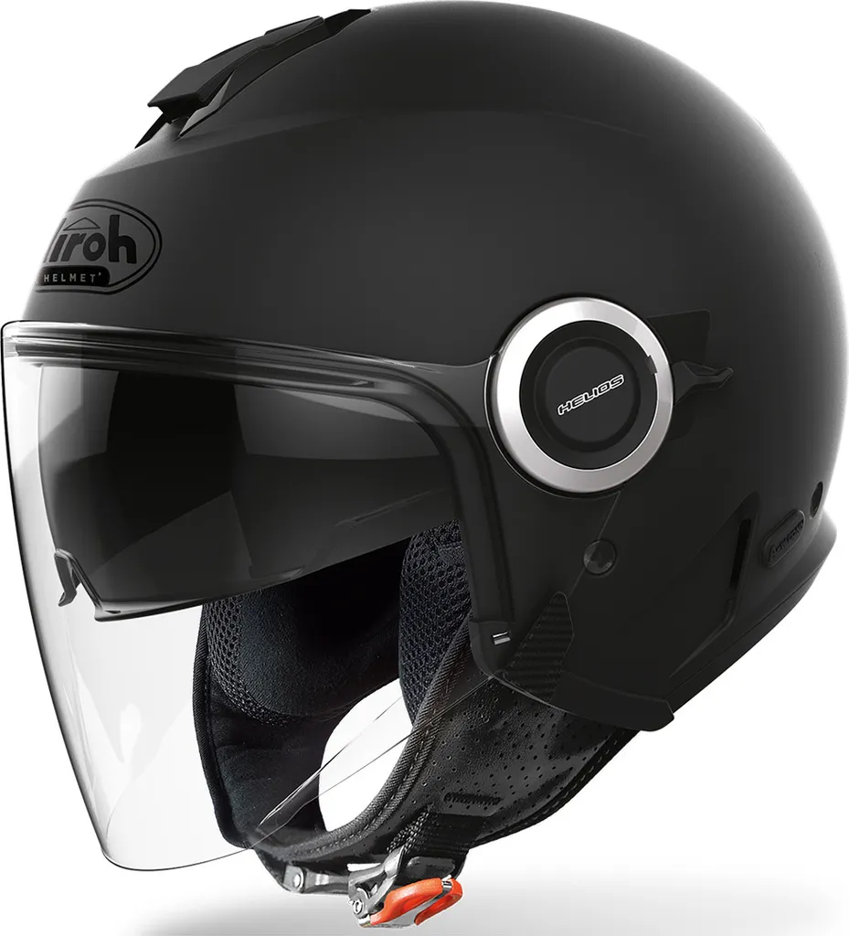 Airoh Helios Color Casque Jet avec Écran Solaire Intégré Noir XS 53/54