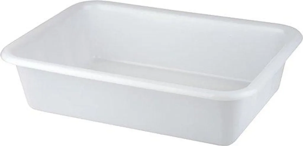 Seau blanc en polyéthylène 25L bas 61x44cm - Stockage eau de pluie