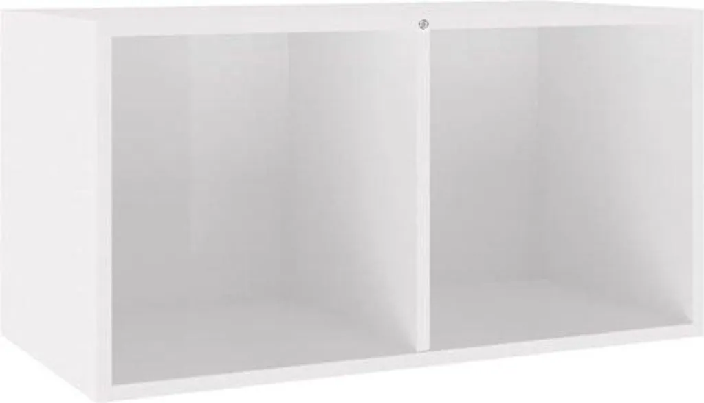 Meuble pour Enceintes et Vinyles avec Rangement Vertical - Noir Mat XL