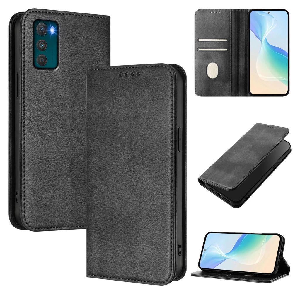 Handyhülle für Motorola Moto G42, Vintage Leder RFID Schutz Produktbild 