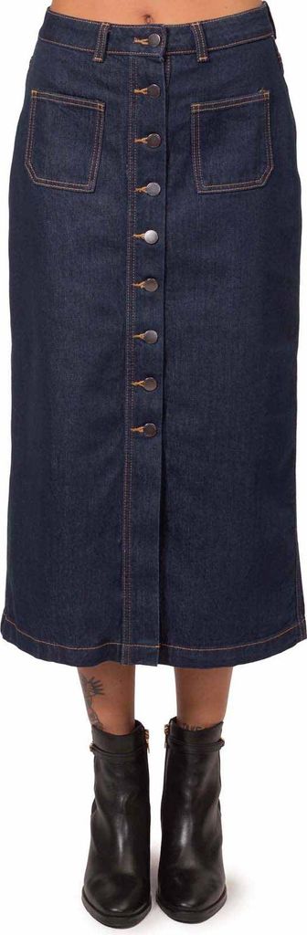 TIMBERLAND - Langer Damenrock aus Denim mit Knöpfen - Größe 29