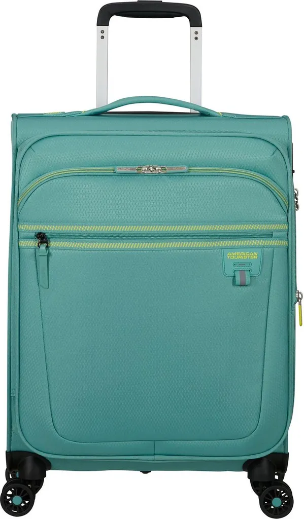 American Tourister Aerospin Dusty Turquoise: Valigia Famiglia Sicura