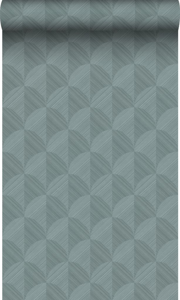 Origin Wallcoverings Tapete 3D Muster Graublau 50 x 900 cm