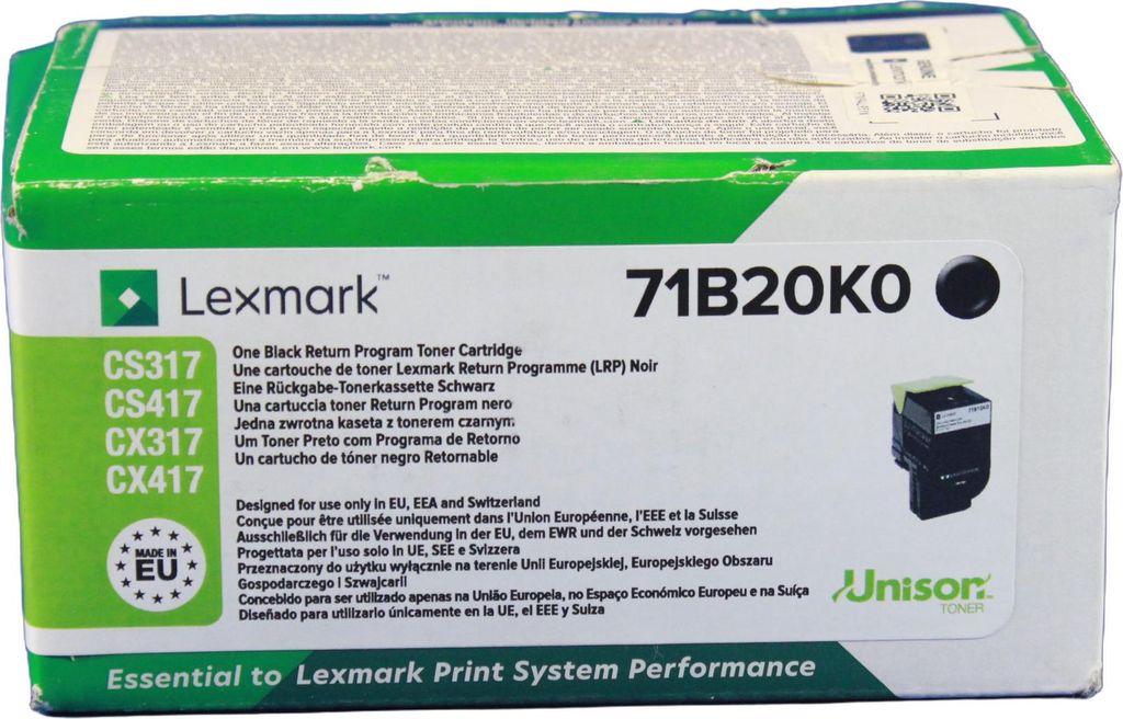 Lexmark Lexmark Cartridge Black Schwarz Return (71B20K0)
