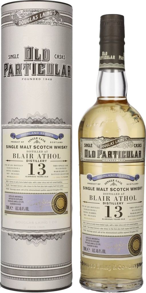 Douglas Laing OLD PARTICULAR Blair Athol 13 Years Old Single Cask Malt 2009 48,4% Vol. 0,7l in Geschenkbox