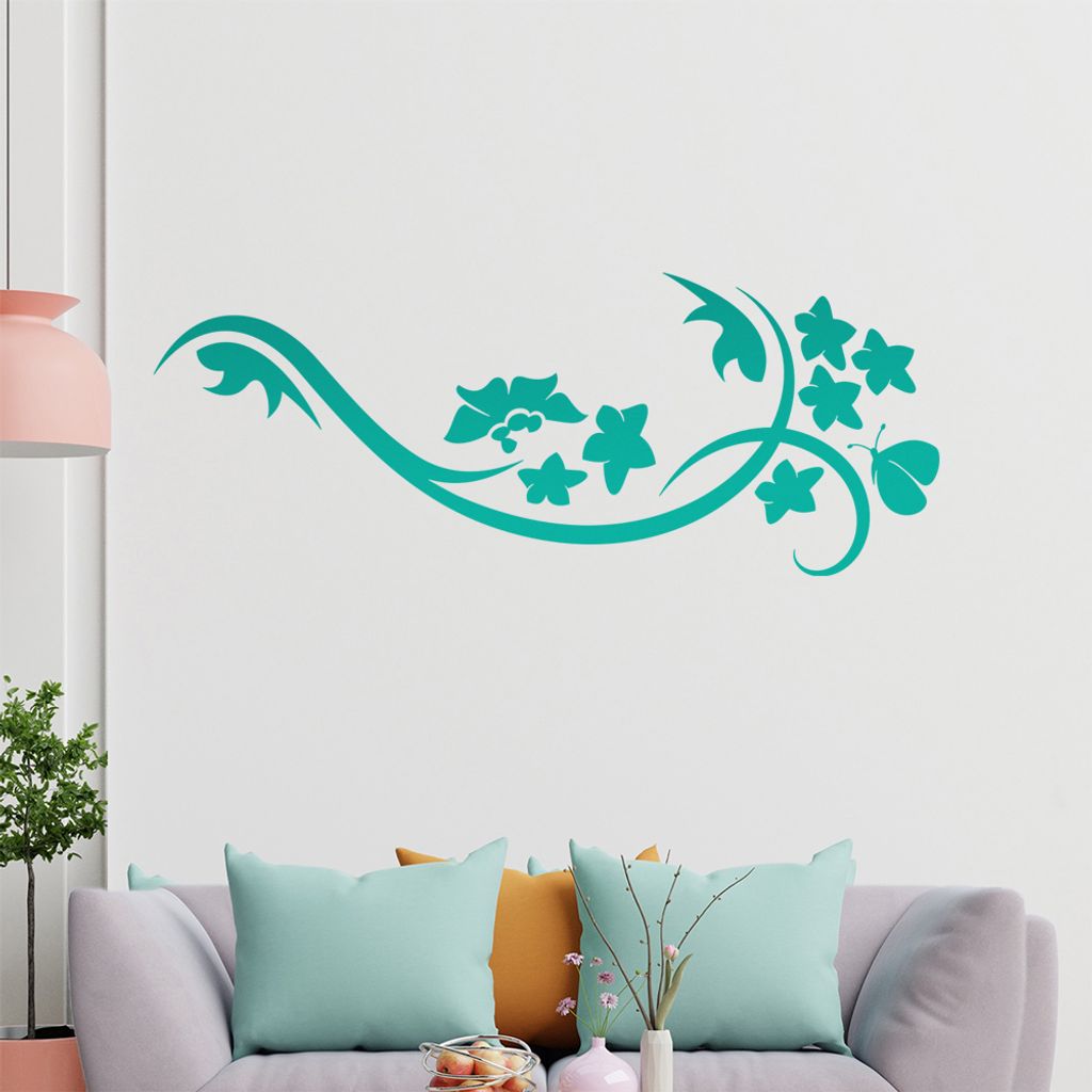 Blüte Blume Tribal Wandtattoo in 6 Größen - Wandaufkleber Wall Sticker - Dekoration, Küche, Wohnzimmer, Schlafzimmer, Badezimmer
