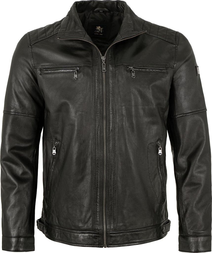 OTTO KERN- Herren Lederjacke Lammnappa schwarz : 50