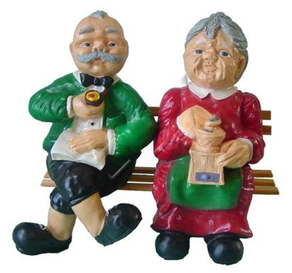 Design Großmutter Großvater Figur Statue Skulptur Figuren Skulpturen Deko Neu