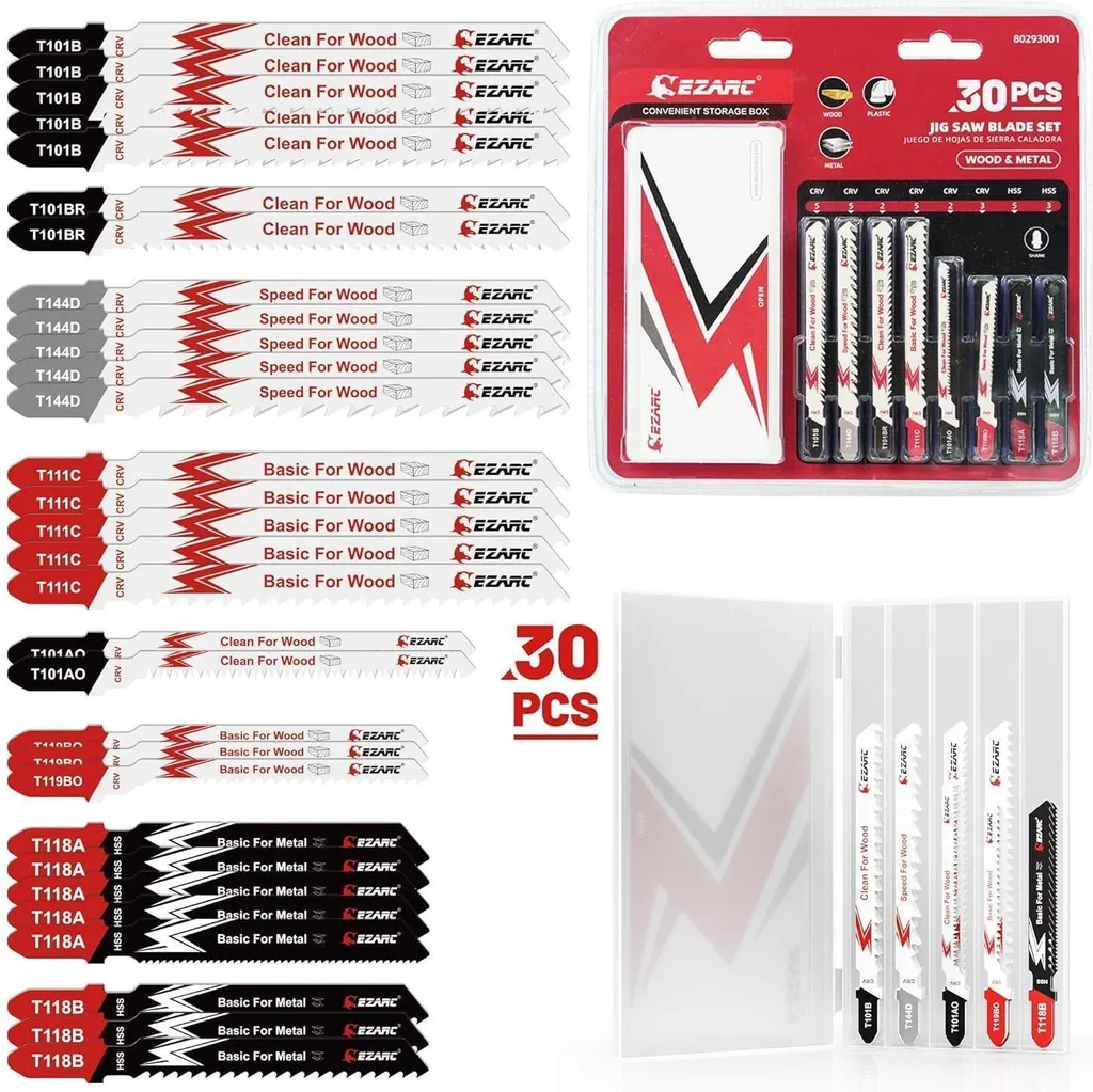 Kit 30 Lame Seghetto Alternativo EZARC - Taglio Legno e Plastica Fai-da-Te