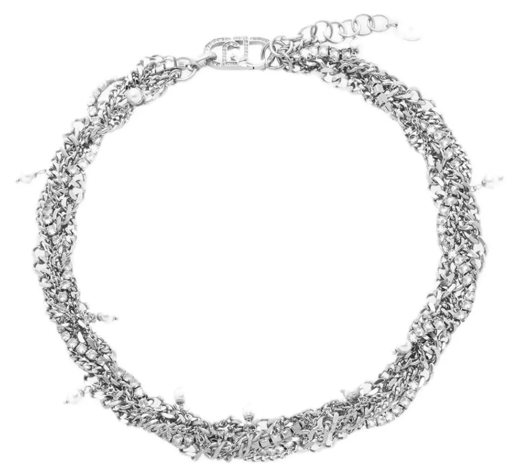 Collier multicouche en cristal et perles LJ3072 - Bijou élégant femme