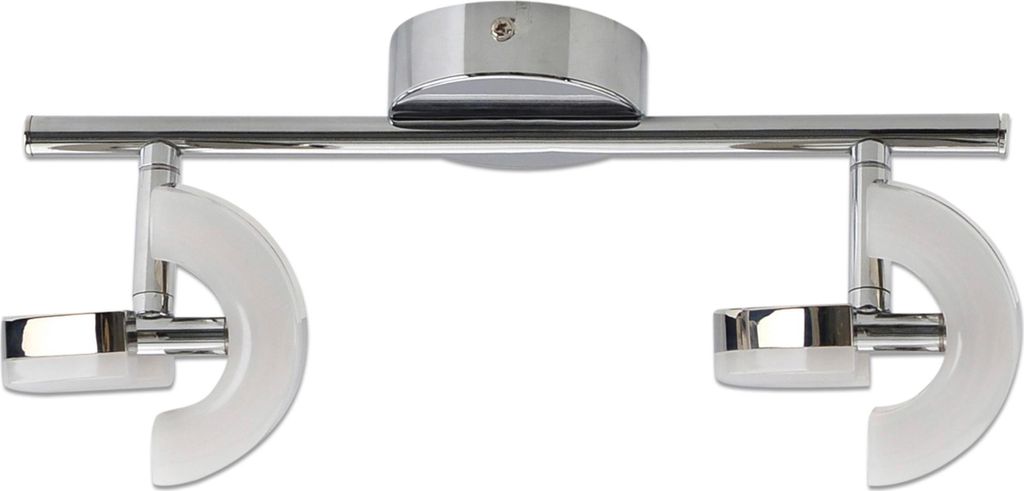 Näve - 2er Wand-u. Deckenspot, Luna, Maße: d: Spot 8cm; b: 30cm; h: 16cm; 1220442