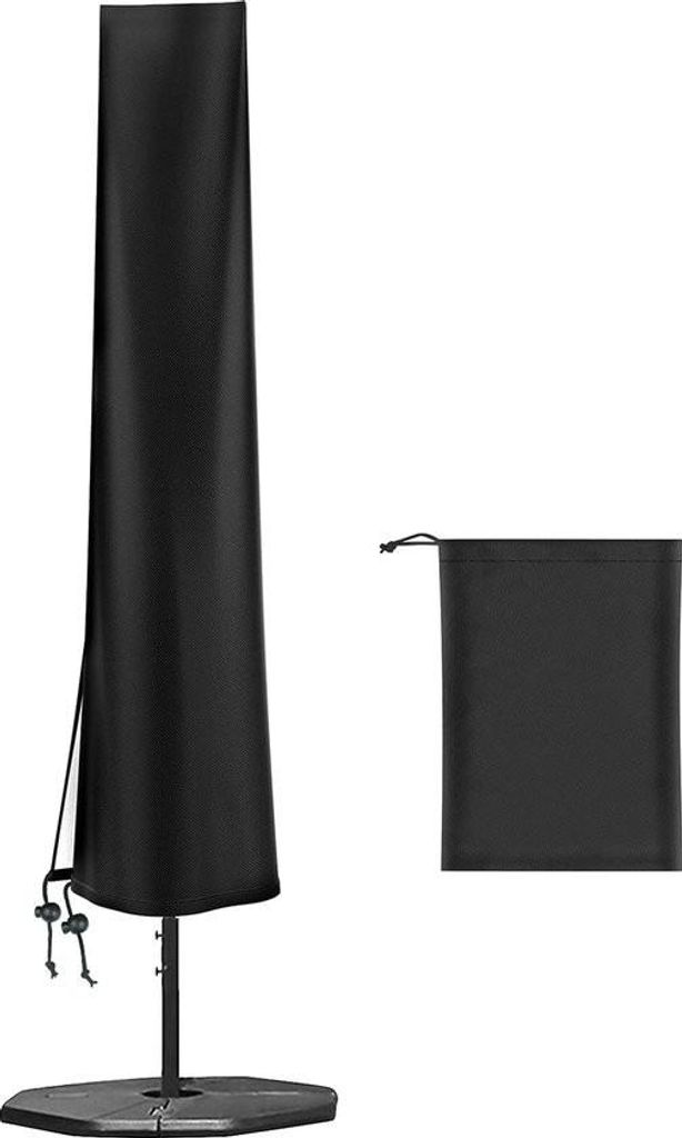 Schutzhülle für Gartenschirme, Durchmesser 2–4 m, wasserdichtes 420D Oxford-Gewebe, für große Terrassentischschirme – H 190 x 30/50 cm