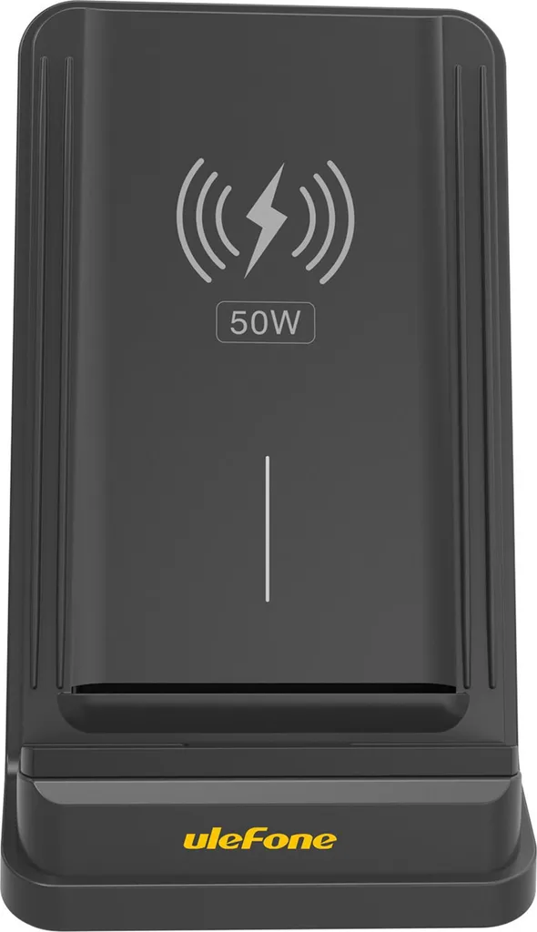 Station de Charge Induction Ulefone 50W Noir Support de Bureau Rapide