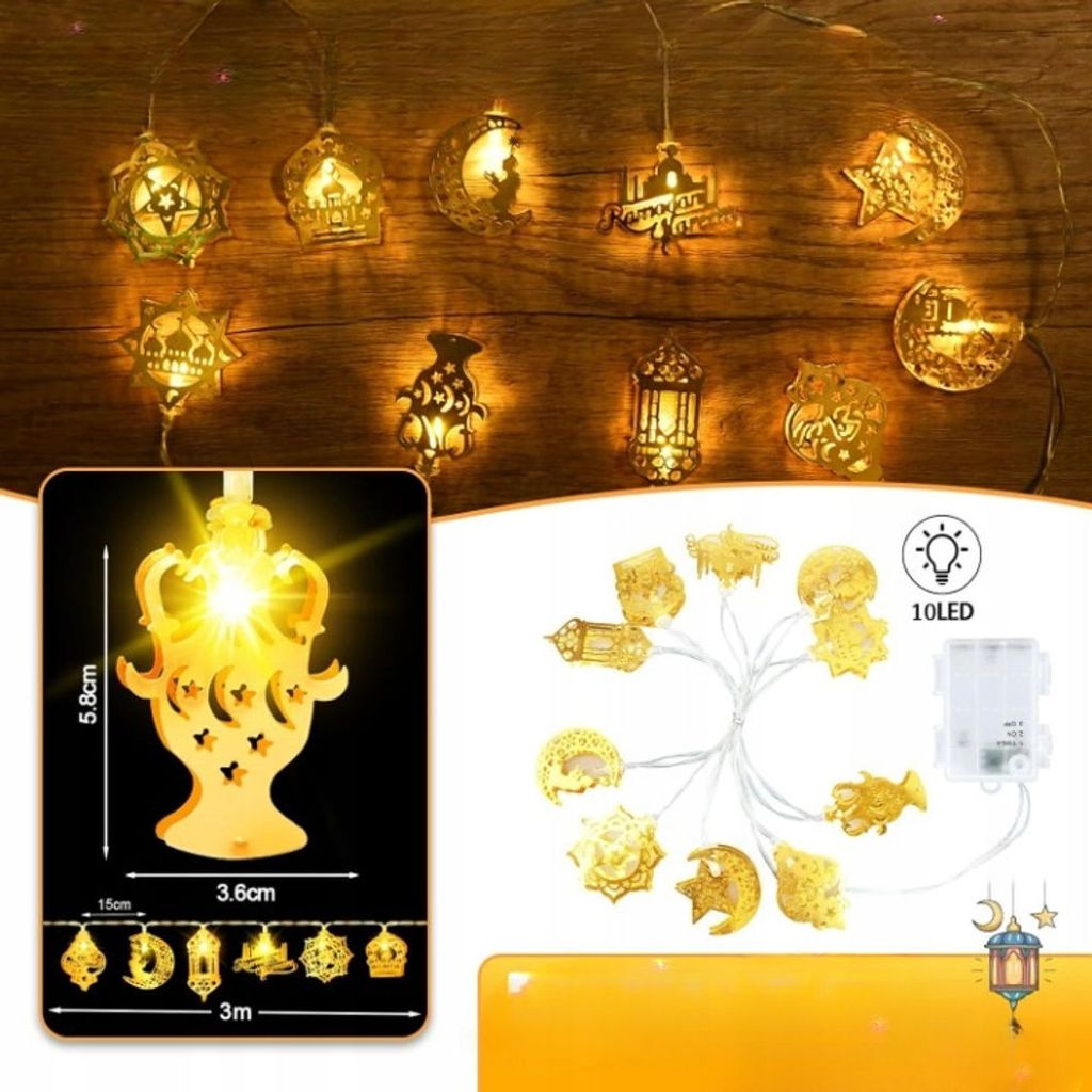 Girlanda LED na Ramadan Oświetlenie dekoracyjne 1,5 m Zdjęcie produktu 3