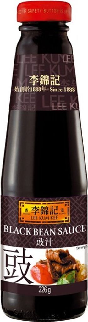 A bottle of Lee Kum Kee Black Bean Sauce.