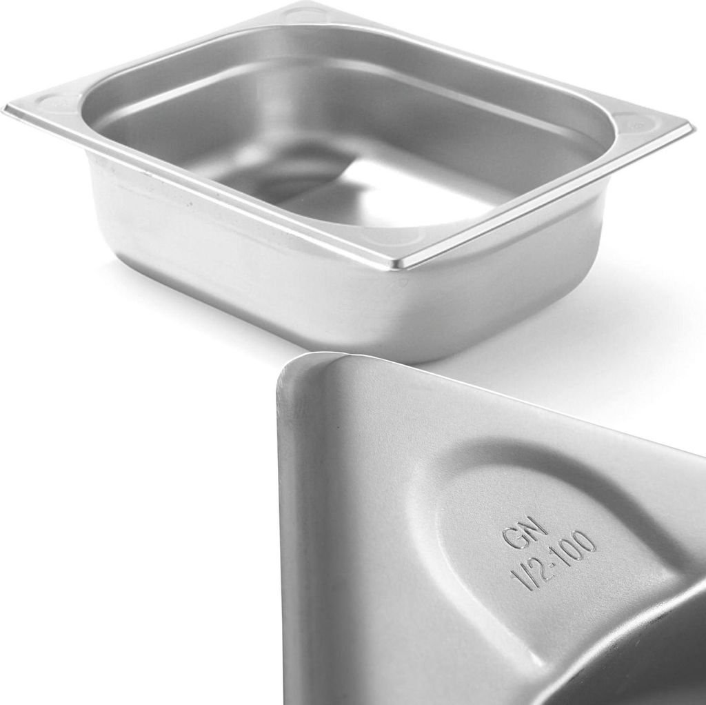 Kitchen Line GN 1/2-Behälter aus Stahl, Höhe 100 mm - Hendi 806333
