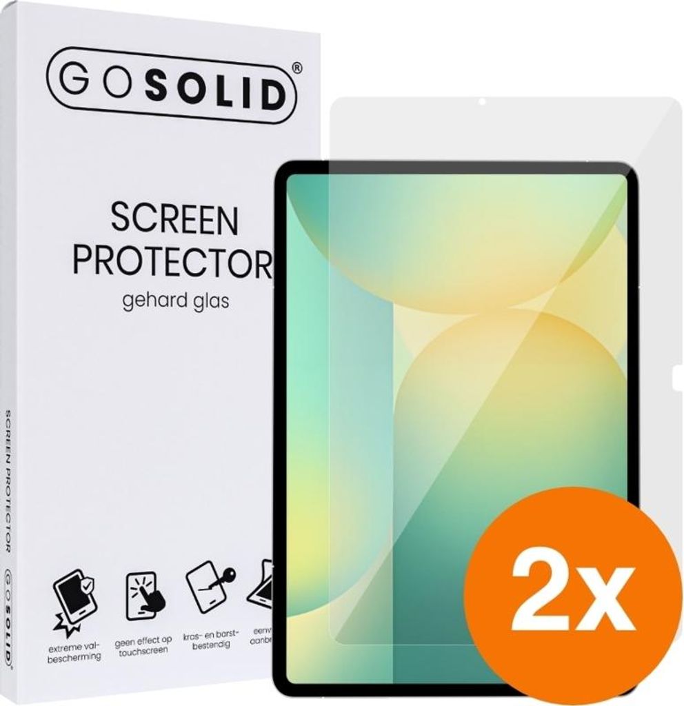 GO SOLID! Samsung Galaxy Tab S10 Plus Displayschutzfolie gehard glas - Duopack