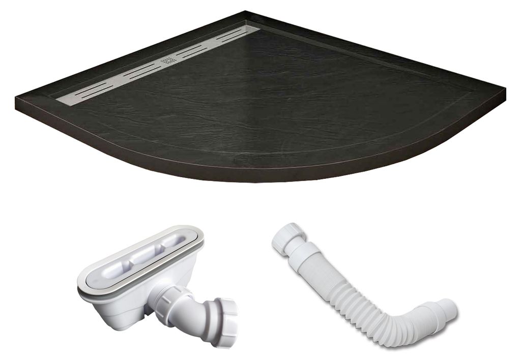 Duschspa 80x80x3cm Viertelkreis Duschwanne mit Produktbild 