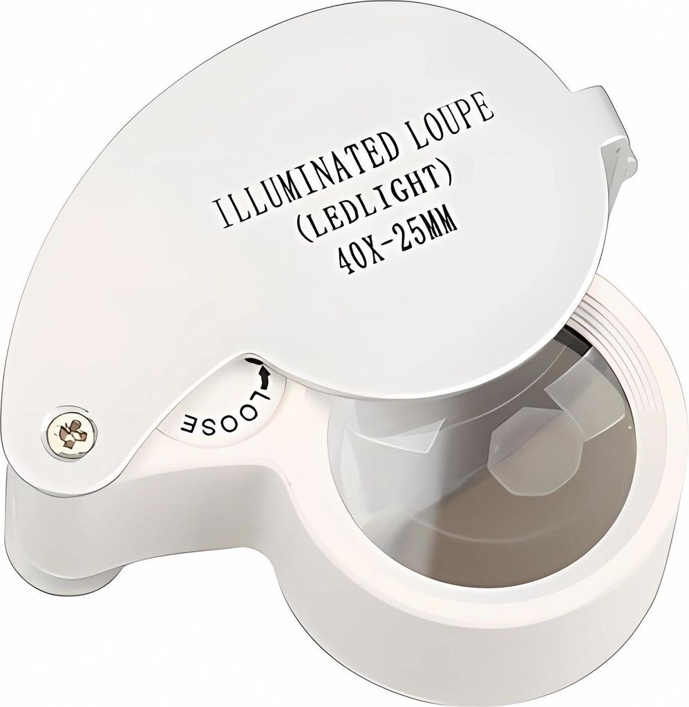 Verk 09002 Składana lupa mineralogiczna LED - 40-krotne Zdjęcie produktu 