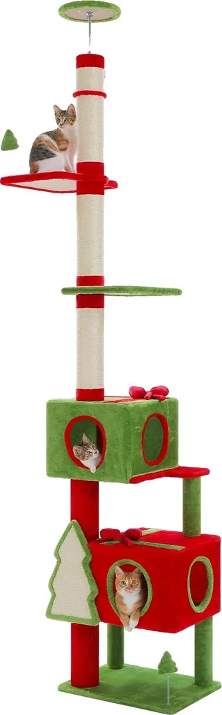 Arbre à chats pour appartement tour de jeux haute pour plusieurs chats