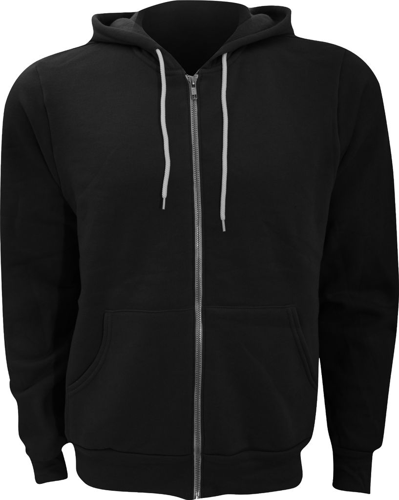 Canvas Uni Fleece Kapuzenjacke BC1337 (XL) (Schwarz)