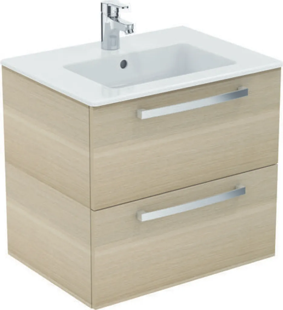Ideal Standard Tempo - Lavabo per mobili 610x450x140 mm, con sfioratore, foro per rubinetto, bianco E066801