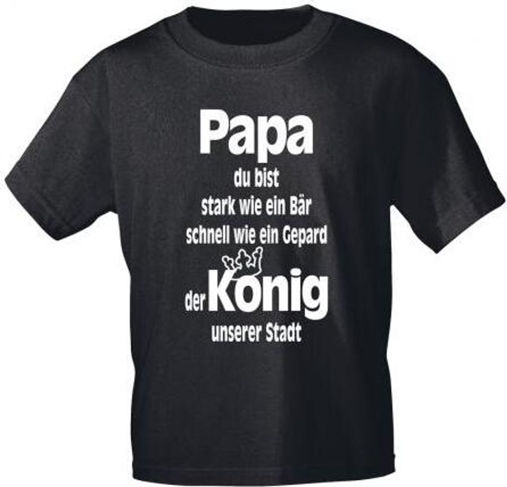 T-Shirt mit Print - Papa stark wie ein Bär..Gepard..König Produktbild 
