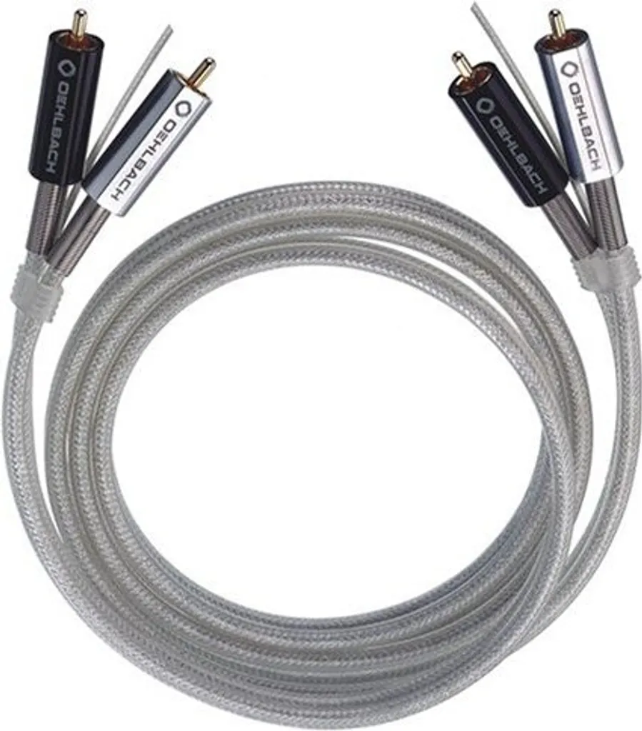 Oehlbach Silver Express Plus Câble RCA Blindé Cuivre Argent 0,5m