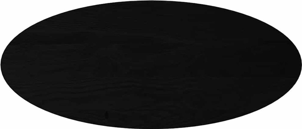 vidaXL Tischplatte Dunkelbraun 140x60x4 cm Massivholz Eiche Oval