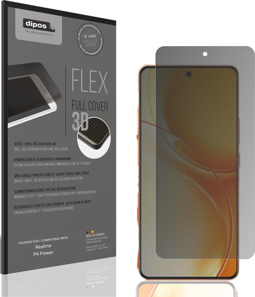 Full Cover Privacy Blickschutzfolie für Realme P4 Power Folie Anti-Shock