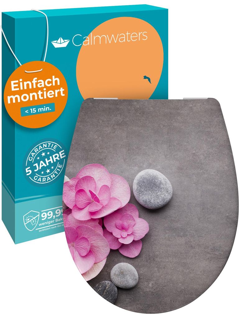 Calmwaters® WC Sitz Motiv Wellness Orchidee einfache Produktbild 