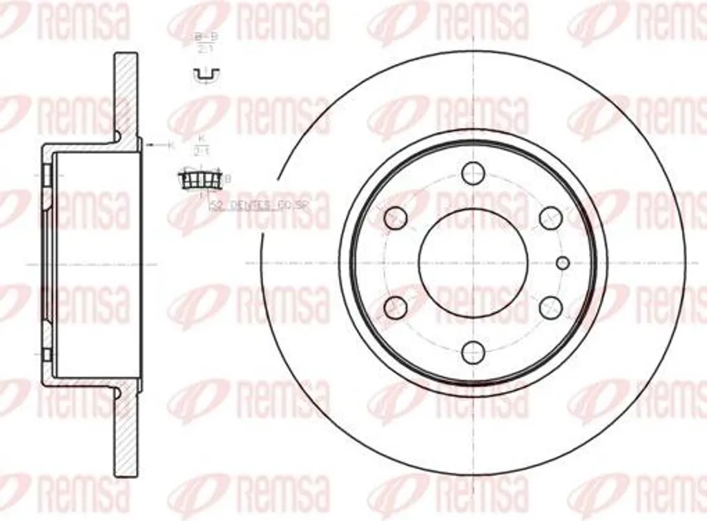 Disque de frein REMSA 61274.00 OE 2996027 pour Iveco Daily de 300mm