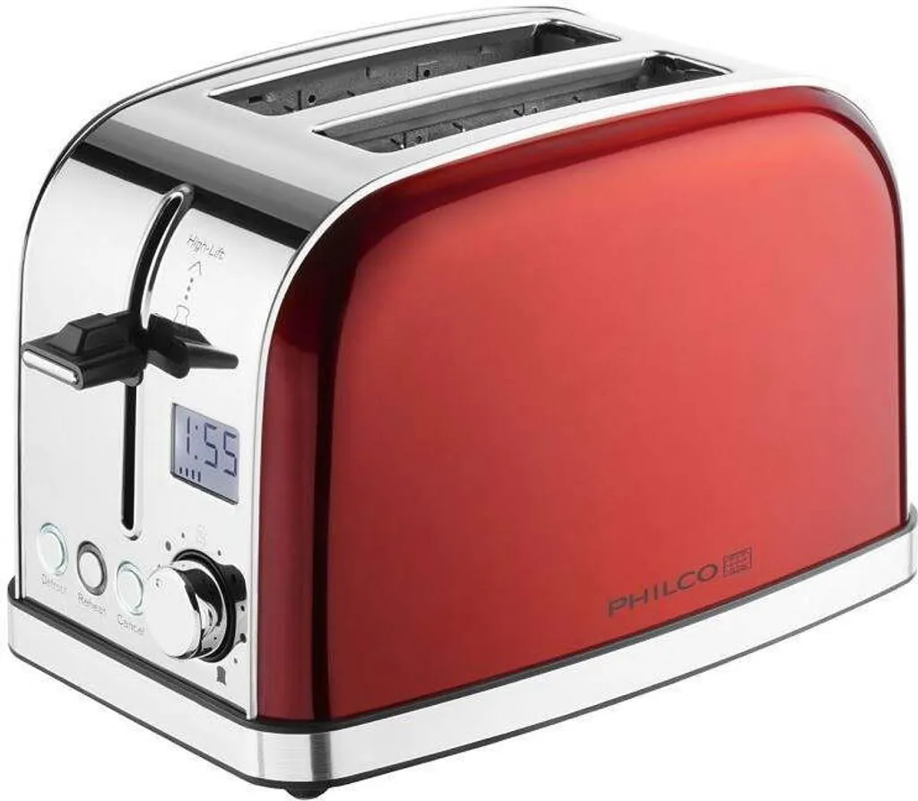 Philco PHTA 4016 Grille-pain 950W avec Compte à Rebours et 2 Fentes