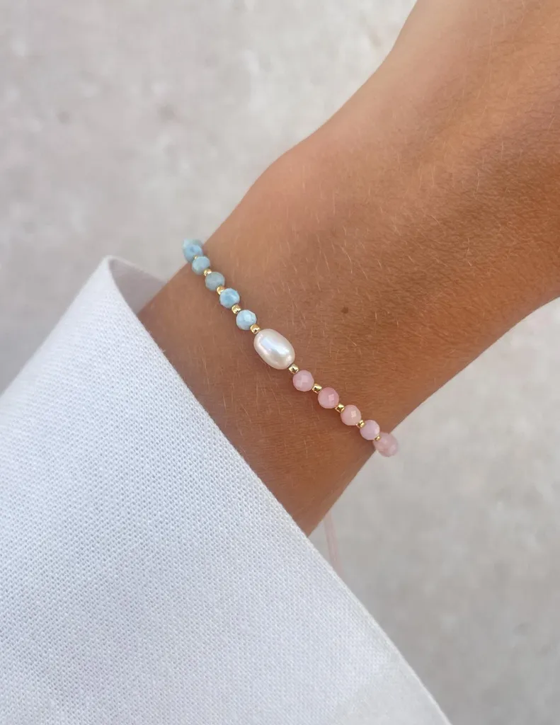 Bracelet Larimar et Opale - Solution Créativité et Blocage Émotionnel