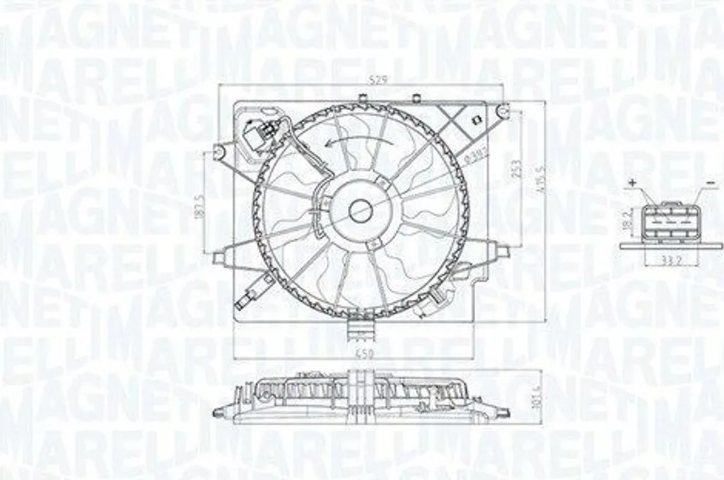 Ventilateur Radiateur 069422789010 Magneti Marelli contre Surchauffe