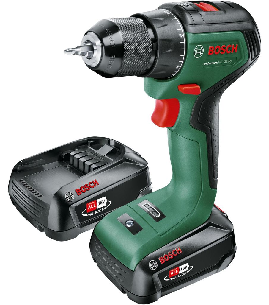 Akku-Bohrschrauber UniversalDrill 18V-60, 2 x Akku PBA 18V Produktbild 