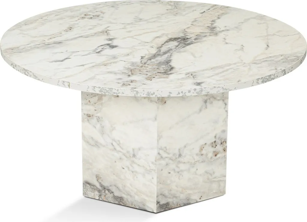 Table basse en marbre de freesia Nova 80 cm avec structure MDF durable
