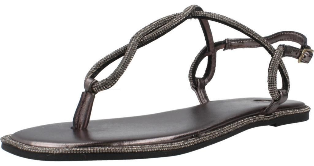 LA STRADA Damen Sandalen aus Kunstleder in Silber, Produktbild 