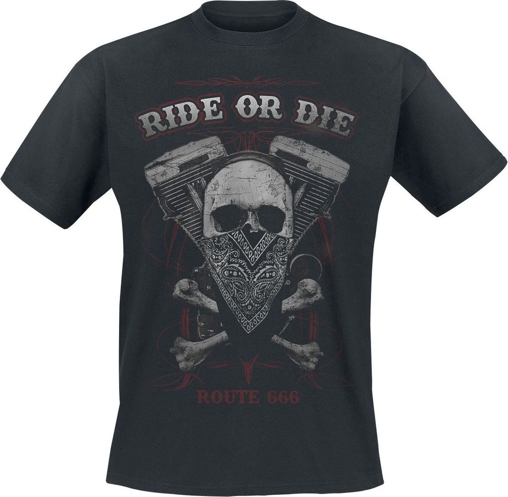 Ride Or Die T-Shirt Herren TitelLogo schwarz M
