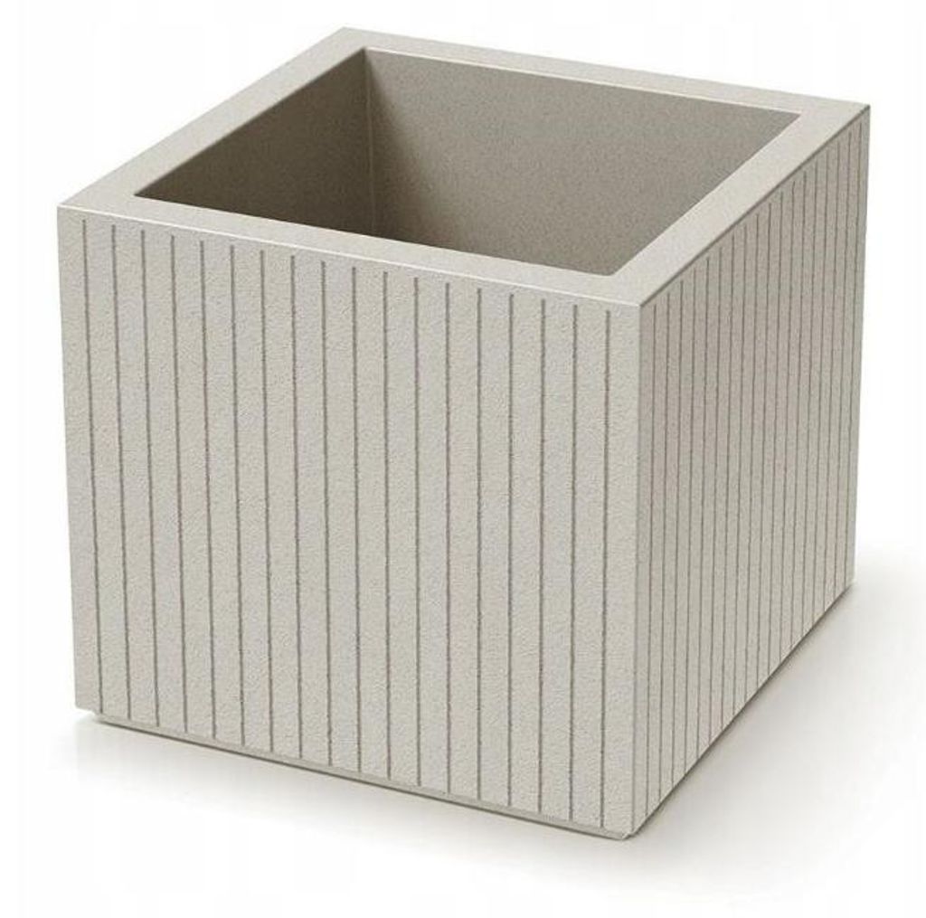 Blumentopf CORO ROUND HIGH 40 cm - Farbe: sand