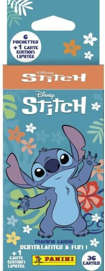 Sammelkarten Stitch PANINI, Blister mit 6 Tüten + 1 Limitierte Karte, 36 Karten