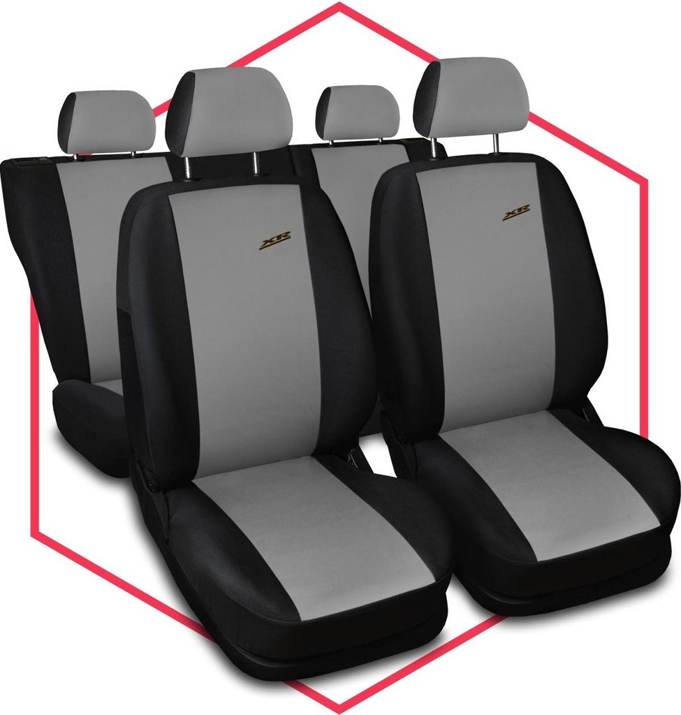 Autositzbezüge Universal Schonbezüge PKW Auto Set für Hyundai ix35 Hell Grau XR