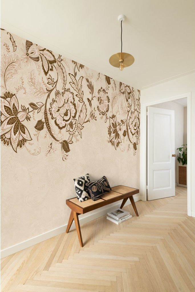 Fototapete 711967 Tapete Blumen Floral 300 x 300 cm Rasch Sophia Beige