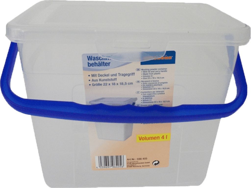 Waschmittelbehälter mit Deckel 4l EUROHOME® Produktbild 