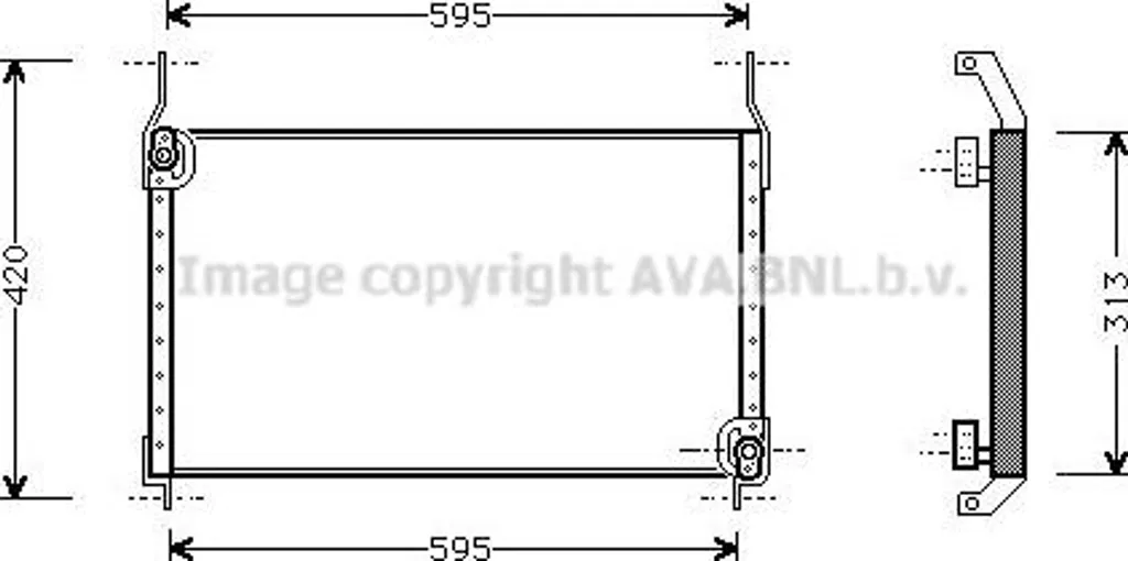 Radiateur de climatisation pour Fiat Brava et Marea - Modèle AVA FT5204