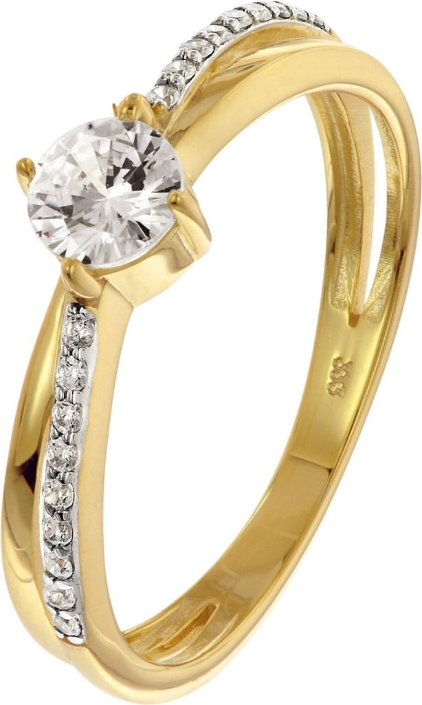 GLIZZ GL8806 Damenring Gold 333/8K mit Zirkonia, 52/16,6